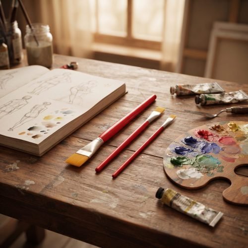 Flat Paint Brush Set - 3 Pieces