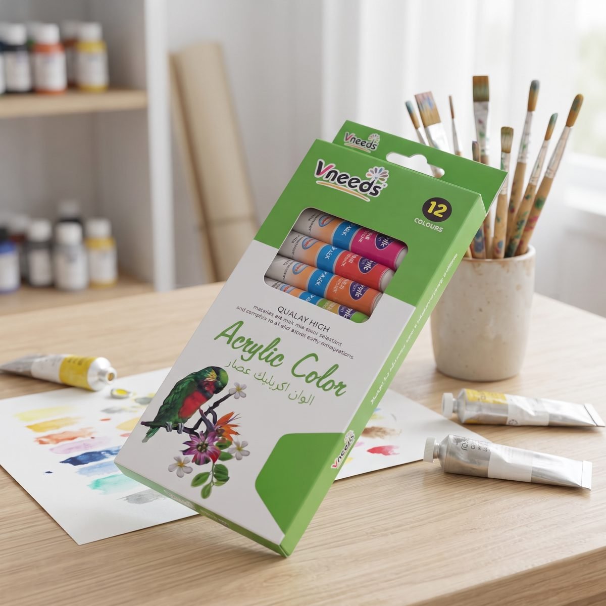 Acrylic Colour Tubes - 12 Shades