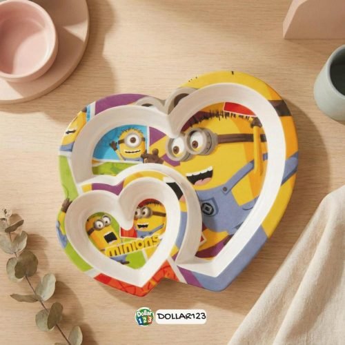 Minions Heart-Shaped 3-Compartment Kids Tray