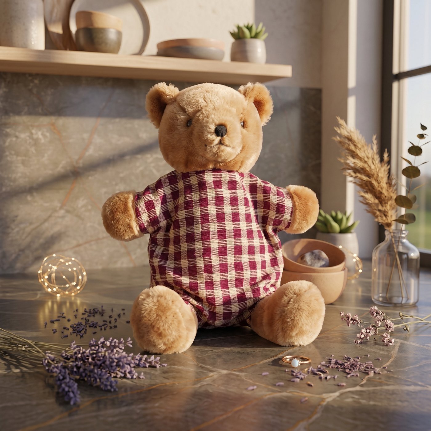 Teddy Bear in Check Shirt