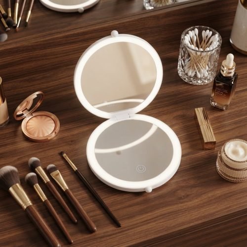 LED Lighted Compact Makeup Mirror