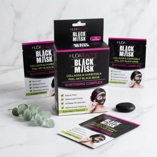 Huda Beauty Collagen & Charcoal Peel-Off Black Mask - 10 Sachets