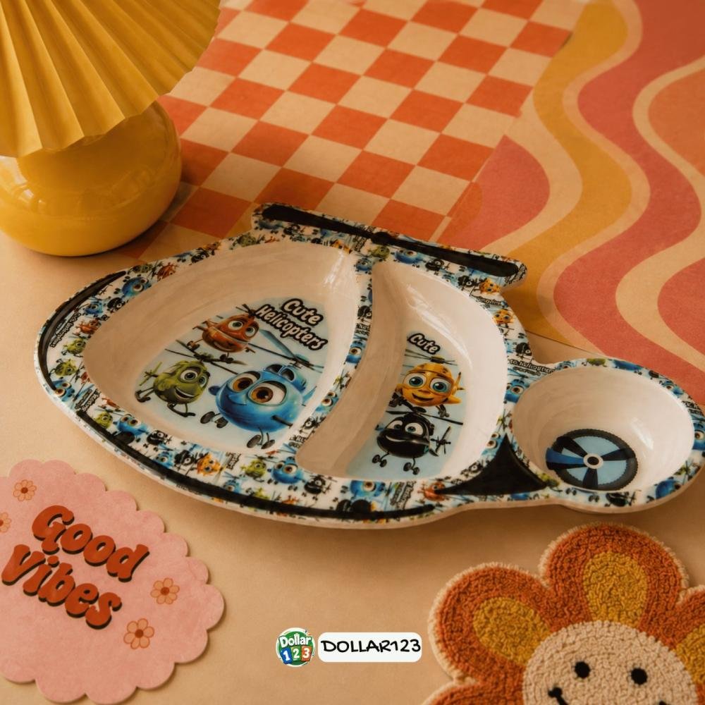 Cute Helicopters Print Kids Tray