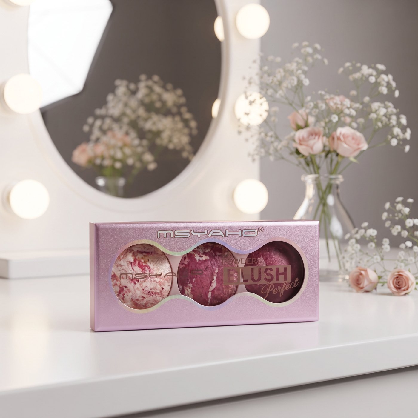 Three Shade Baked Blush Palette
