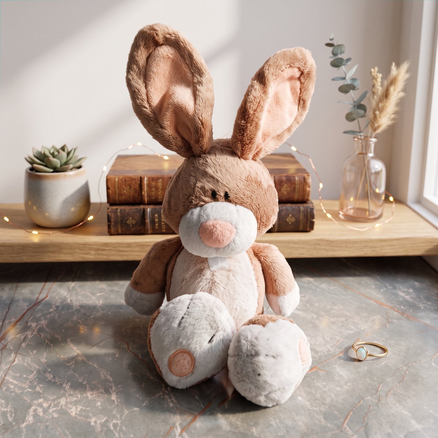 Long Ear Bunny Soft Toy - Brown