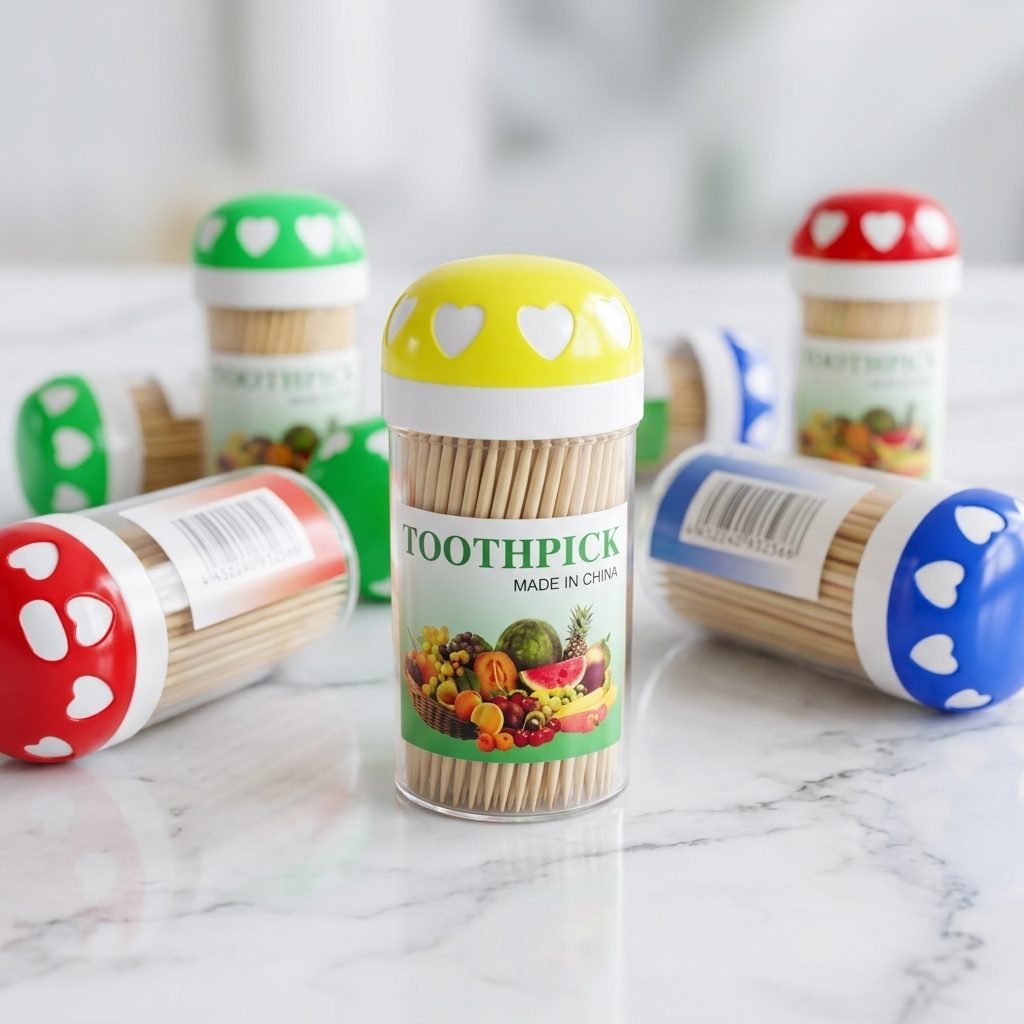 Toothpick Holder with Toothpicks