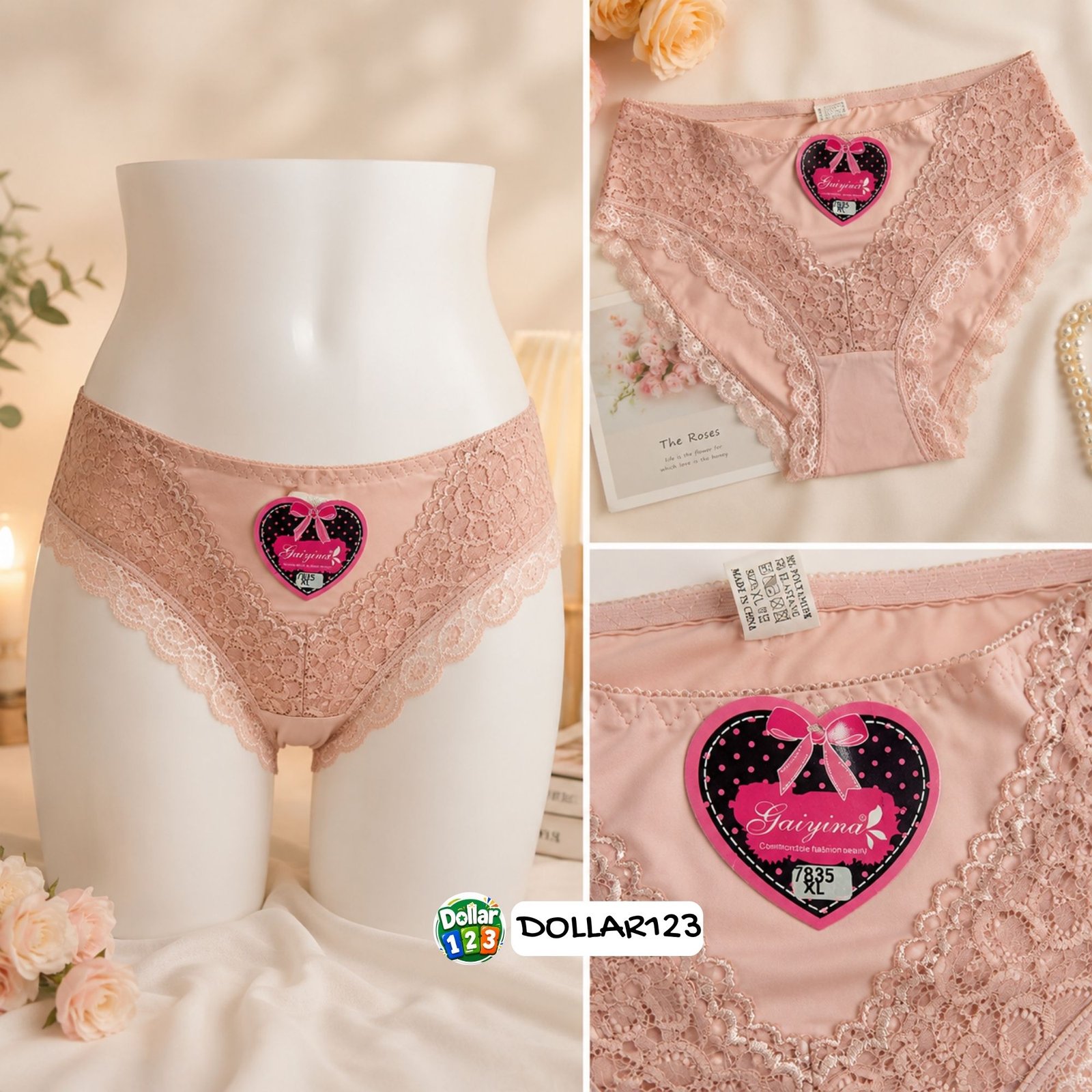 Blush Pink Lace Panty