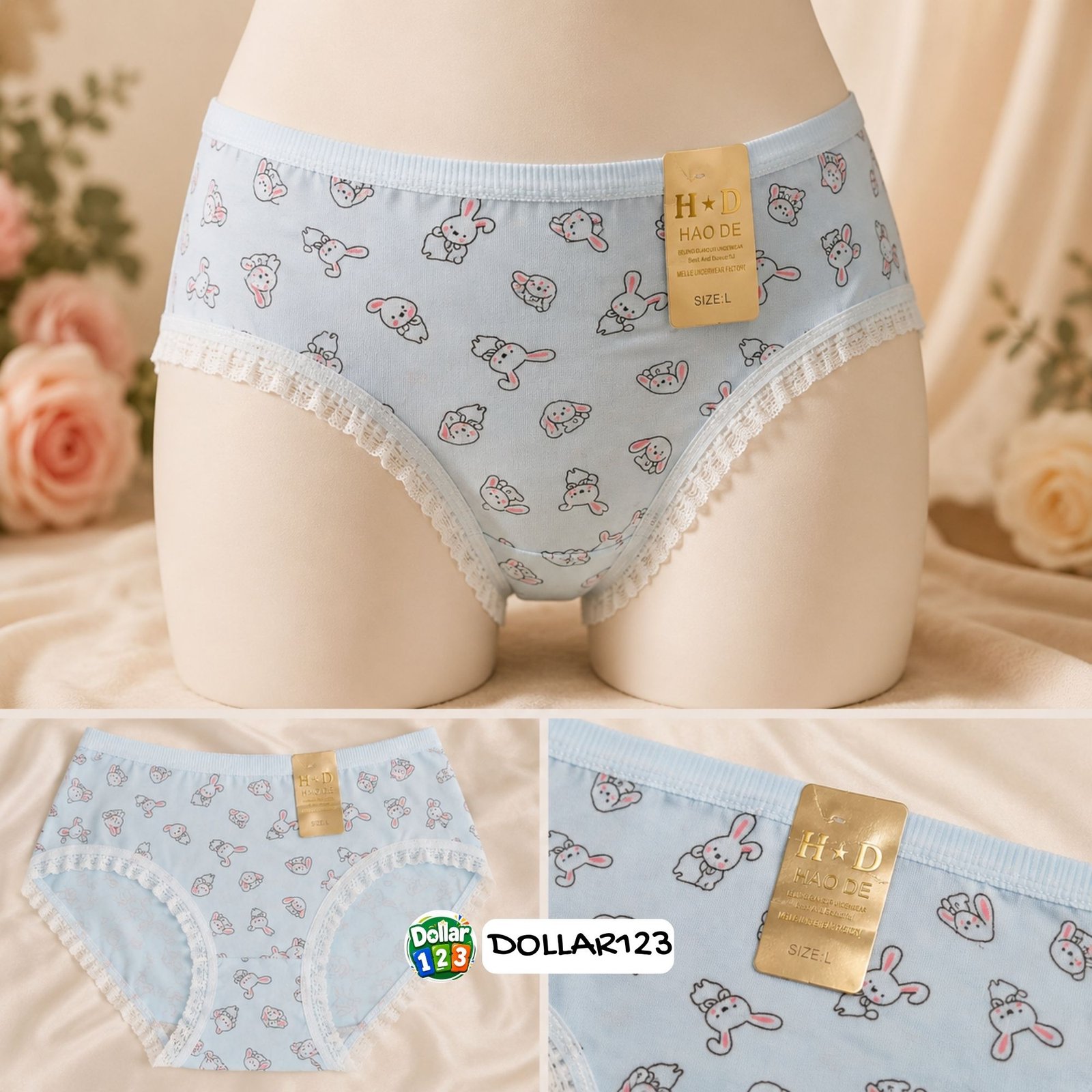 Cute Bunny Print Cotton Panty