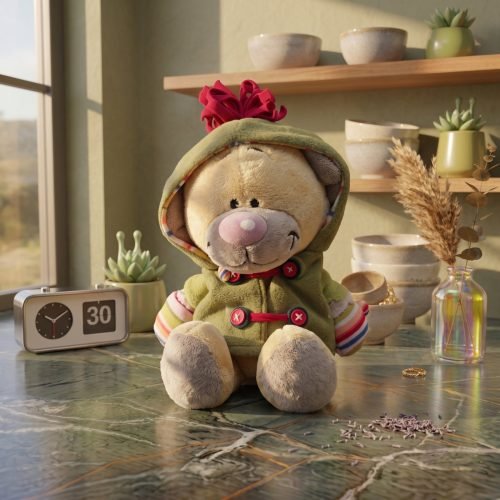 Teddy Bear in Hooded Coat