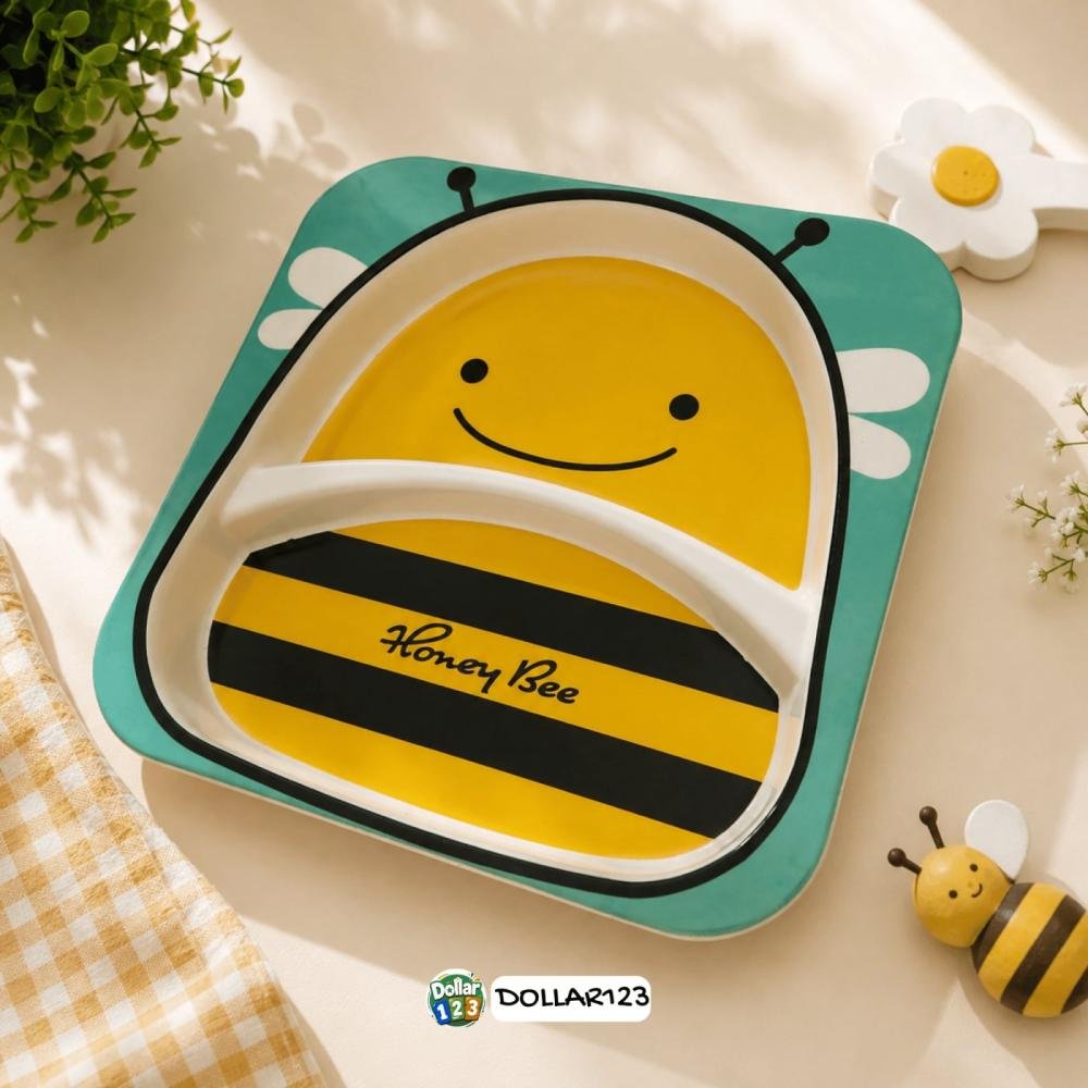 Honey Bee 2-Compartment Kids Tray