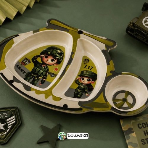 Army Camouflage Helicopter Kids Tray