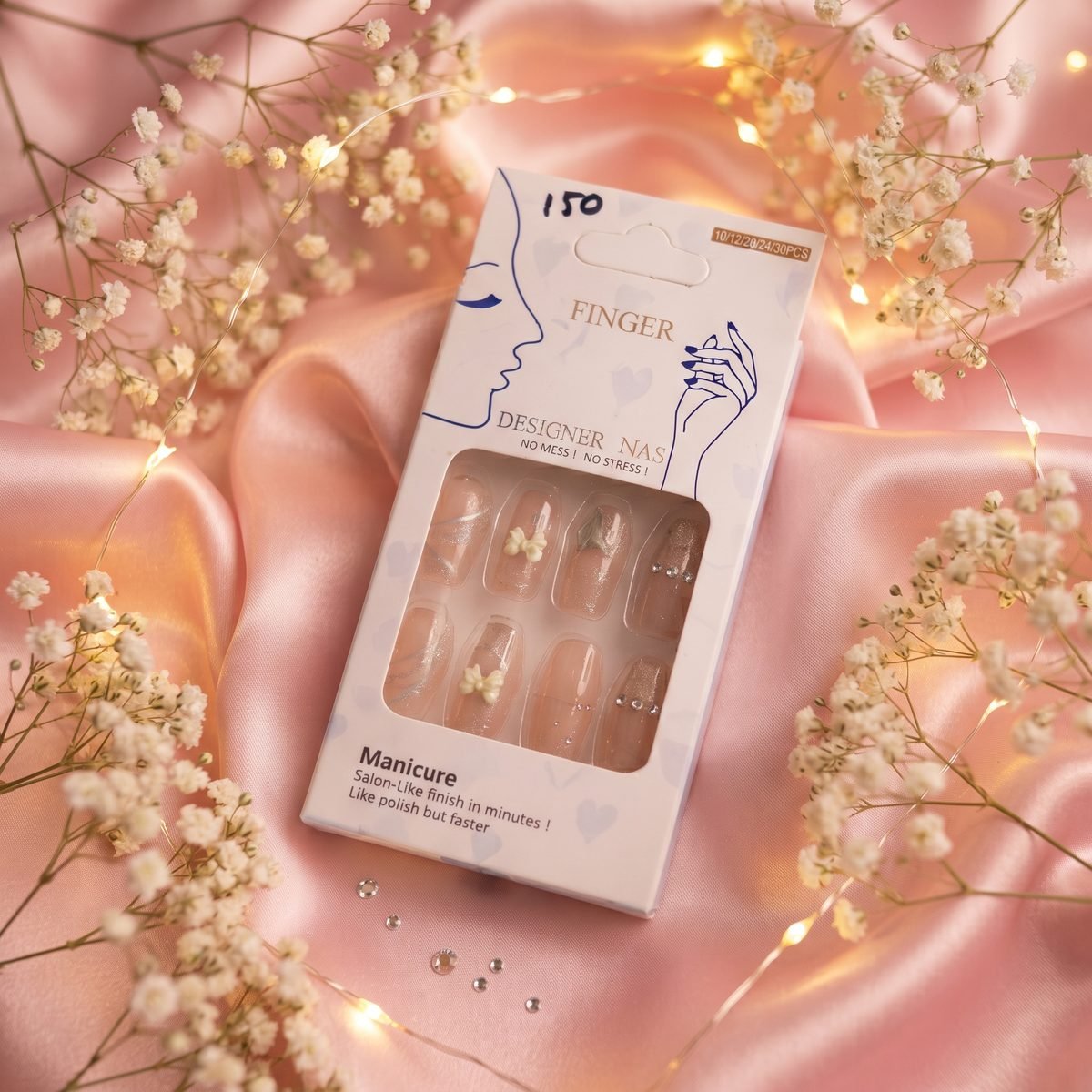 Designer Press-On Nails - Boxed Set