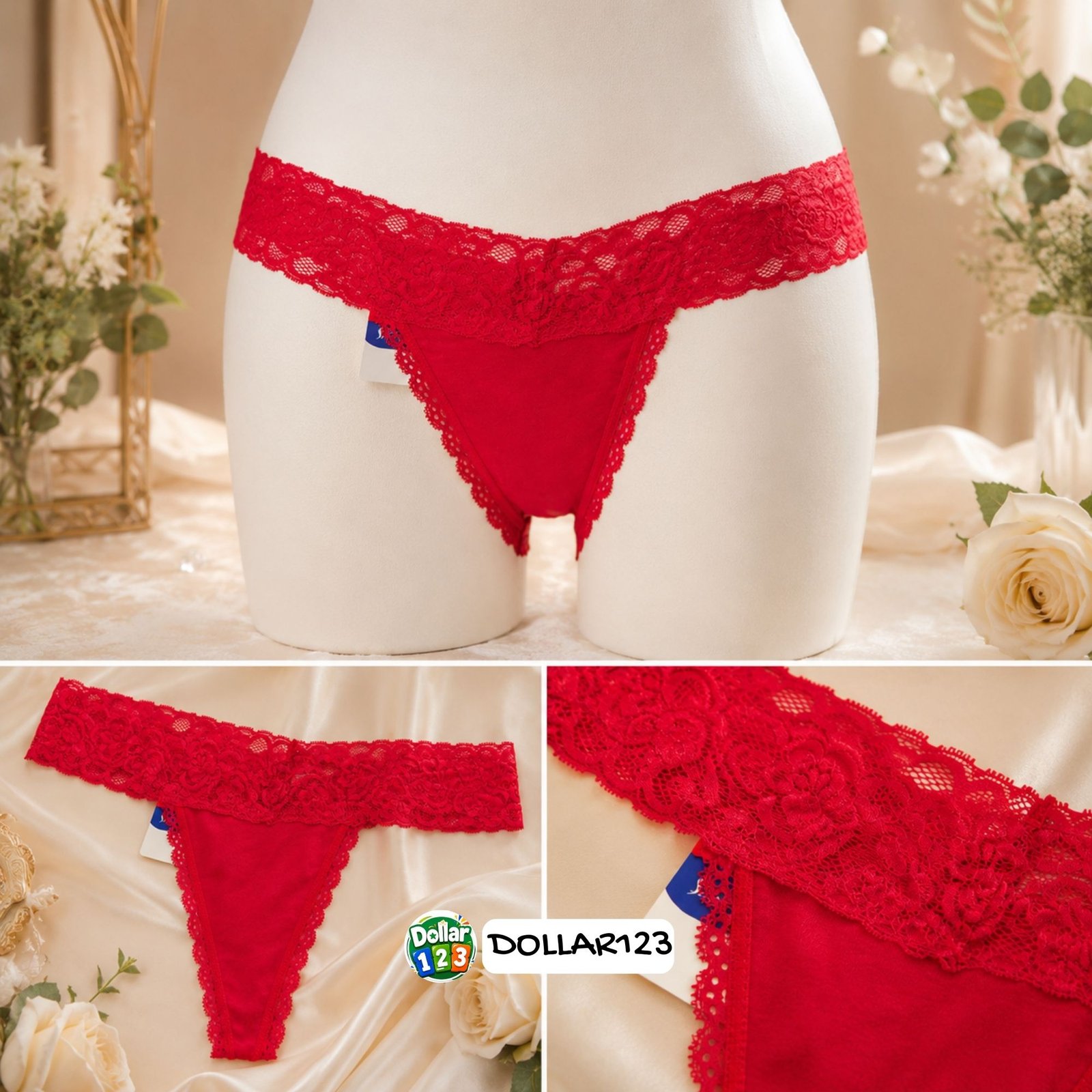 Red Lace Thong